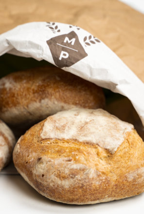 Pane casareccio senza grassi con gel di farina
